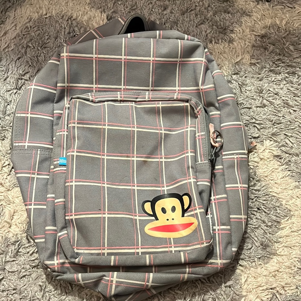 Large Paul Frank Plaid Backpack